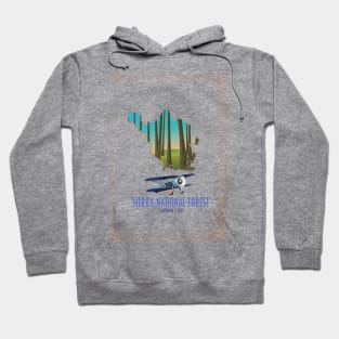 Sierra national forest California USA map Hoodie